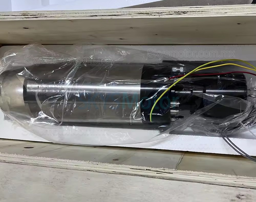 Motor de husillo ATC (cambio autom&aacute;tico de herramientas) refrigerado por aire de 7,5kW, 220V/380V, JGL125-30-24Z, 4Nm, 24000rpm, BT30